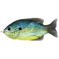 Swimbait Live Target Hollow Body Sunfish Walking Bait, Blue / Yellow Pumpkinseed, 7.5cm, 12g 