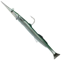 Swimbait Savage Gear 3d Needlefish Pulse Tail, Green Silver, 105g, 30cm, 1buc/pac