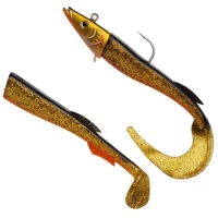 Twister BERKLEY Power Sandeel, Gold Motoroil, 21cm, 130g, 1buc/pac