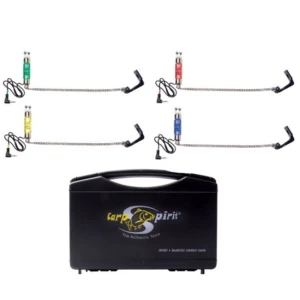 Set 4 Hangere Carp Spirit Rigid Lumino 4 Culori Plus Geanta