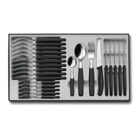 Set 24 Tacamuri Victorinox Swiss Classic Table Set, Lama Zimtata 11cm, Negru