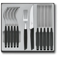 Set, 6, Cutite, Si, 6, Furculite, Victorinox,, Swiss, Modern, Table, Set,, Lama, Zimtata, 12cm,, Negru, 6.9093.12w.12, Tacamuri, Tacamuri Victorinox, Tacamuri Victorinox, Victorinox