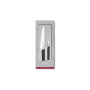 Set Cutit Si Furculita Victorinox Swiss Modern Carving Set, Lama 22cm, Negru