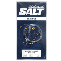 Taparina SHAKESPEARE Salt 6 Flapper Rig 1/0 2-Hook 1 Up/1 Down Sea Rig, 1buc/pac