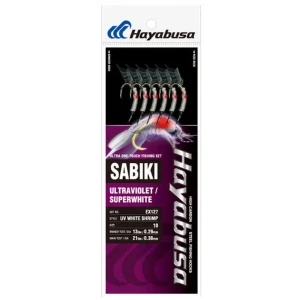 Taparine Scrumbie HAYABUSA Sabiki, Ultraviolet Superwhite, Nr.6, 6 Carlige, 1buc/pac