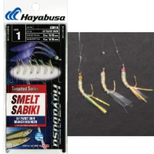Taparine Stavride HAYABUSA Sabiki, UV Twist Skin Bouncer, Nr.6, 6 Carlige, 1buc/pac