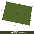 Tenda Superlight Prelata XL Olive Green DDHammocks, 450x290cm Tenda Superlight Prelata XL Olive Green DDHammocks, 450x290cm