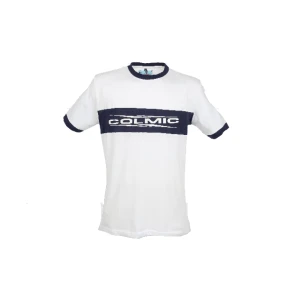 Tricou Colmic Bumbac Alb/albastru S