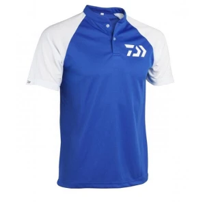 Tricou Daiwa Polo Mao Fast Dry Bleu/alb Mar.2xl