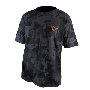 Tricou Savage Gear Black Tee Camo Marime Xl