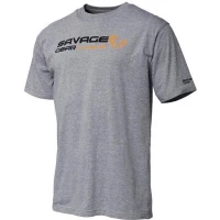 Tricou Savage Gear  Signature Logo Grey Melange Mar.s
