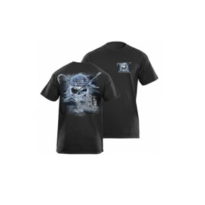 Tricou Flying Fisherman Midnight Angler Pirate Black Tee Xxl