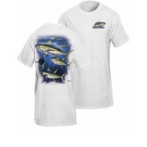 Tricou Flying Fisherman Yellowfin Tuna White Tee M