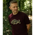 Tricou Korda Outline Tee, Burgundy , Marime XL
