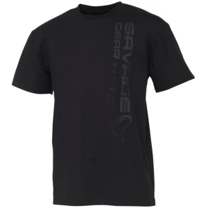 Tricou SAVAGE GEAR Vertical Logo Tee, Negru, Marimea XL