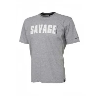Tricou Savage Gear Simply Savage Light Grey Mar. L