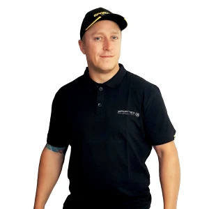 Tricou Sportex Polo Shirt Black, Marime 2xl