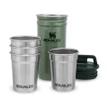 Set Stanley Butelca + 4 pahare Adventure The Nesting Shot Glass Set Hammertone Green
