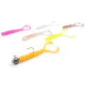 Grub Mustad Aji Micro Chiki Clear Red Glitter, 4.3cm, 12+1buc/pac Grub Mustad Aji Micro Chiki Clear Red Glitter, 4.3cm, 12+1buc/pac