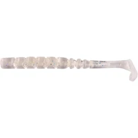 Grub Mustad Aji Paddle Tail Clear Luminous Silver Glitter, 5cm, 12buc/pac