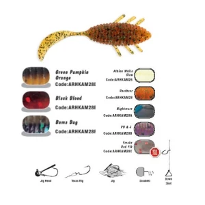Crawbug Colmic Herakles Leftail 8.9cm Green Pumpkin Orange