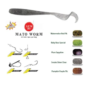 Grub Colmic Herakles Mato Worm 16.5cm Smoke Silver Clear