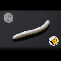 Naluca Libra Dying Worm 6.5cm 004 Cheese White Silver 10buc