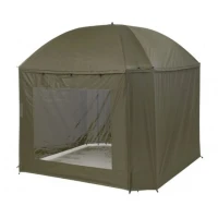 Umbrela Tip Cort Pro Fl Diametru 300cm Culoare Verde Cu Inchidere Totala