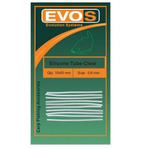 Tub Siliconic Evos 0.6mm / 10buc X 55mm Transparent