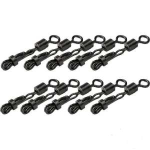 Agrafa Cu Blocaj Carp Zoom + Vartej Nr.4 Negru 10/set