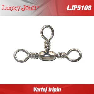 VARTEJ TRIPLU LUCKY JOHN CROSSLINE SWIVEL Nr.4 28kg 7buc/plic VARTEJ TRIPLU LUCKY JOHN CROSSLINE SWIVEL Nr.4 28kg 7buc/plic