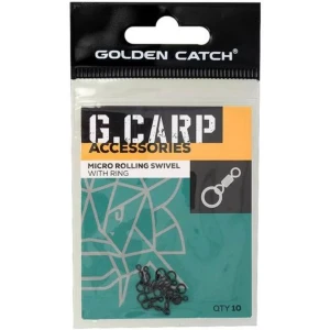 Vartej Cu Anou GOLDEN CATCH G.Carp Rolling Ring Swivel, Size 14, 10buc/pac