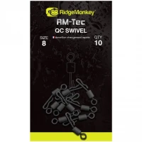 Vartej Cu Agrafa Rapida Ridgemonkey Rm-tec Quick Change Swivel Nr.8 10buc/plic Vartej Cu Agrafa Rapida Ridgemonkey Rm-tec Quick Change Swivel Nr.8 10buc/plic