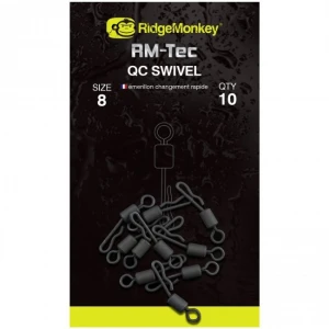 Vartej Cu Agrafa Rapida Ridgemonkey Rm-tec Quick Change Swivel Nr.8 10buc/plic