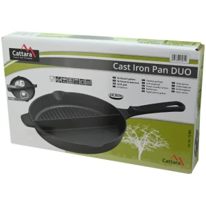 Tigaie CATTARA Din Fonta Doua Compartimente Grill - TT13061, 25cm