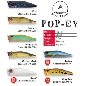 Popper Colmic Herakles Pop-ey 7cm 9.5gr Acciuga