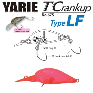 Vobler Yarie Jespa 675 T-crankup Type Lf C18 Clear Pink 3.5cm 2.6g