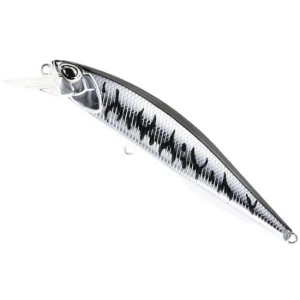 Vobler Duo Realis Jerkbait 100f, Asaz400 Gunmetal M Silver Tiger, 10cm, 13.7g