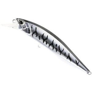 Vobler Duo Realis Jerkbait 85f, Asaz400 Gunmetal M Silver Tiger, 8.5cm, 7.3g