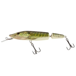 Vobler Salmo Pike Jointed Deep Runner, Real Pike, 13cm, 24g
