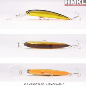 Naluca Hmkl K-ii Minnow 60 Suspending - 3.6g 6cm N/black & Gold