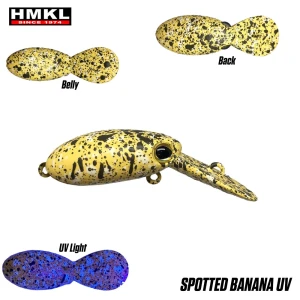 Vobler Hmkl Inch Crank Dr Custom Painted Spotted Banana Uv 2.5cm 2g