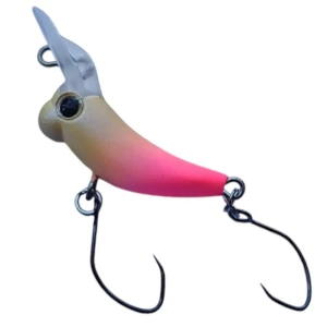 Vobler MUKAI Shachihoko Crank 23HS, Green Pink W-Glow, 2.3cm, 2.6g, 1buc/pac