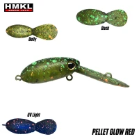 Vobler, HMKL, Inch, Crank, MR, Custom, Painted, Pellet, Glow, Red, 2.5cm, 1.6g, inch25mr-pgr, Voblere Suspending, Voblere Suspending HMKL, HMKL