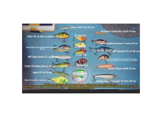 Voblere Slidere Rapala Salmo Etc.