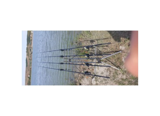 Vand 4 Lansete Shimano Tx1 + 4 Mulinete Okuma Lb65